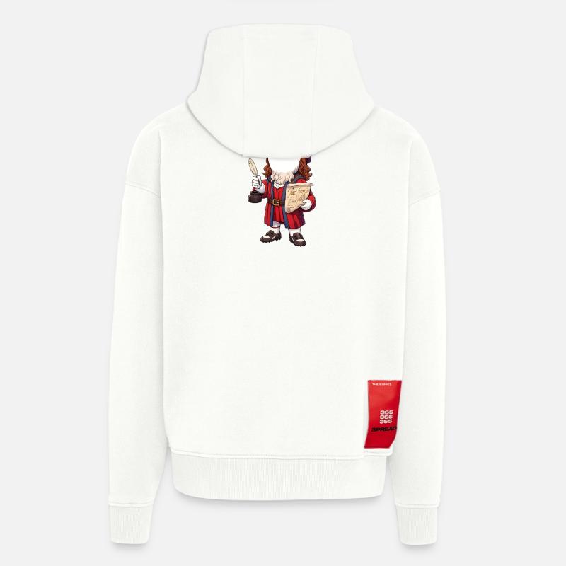 Gigi Davinci - Veste à capuche bio épaisse oversize fabriqué en UE - OFF WHITE
