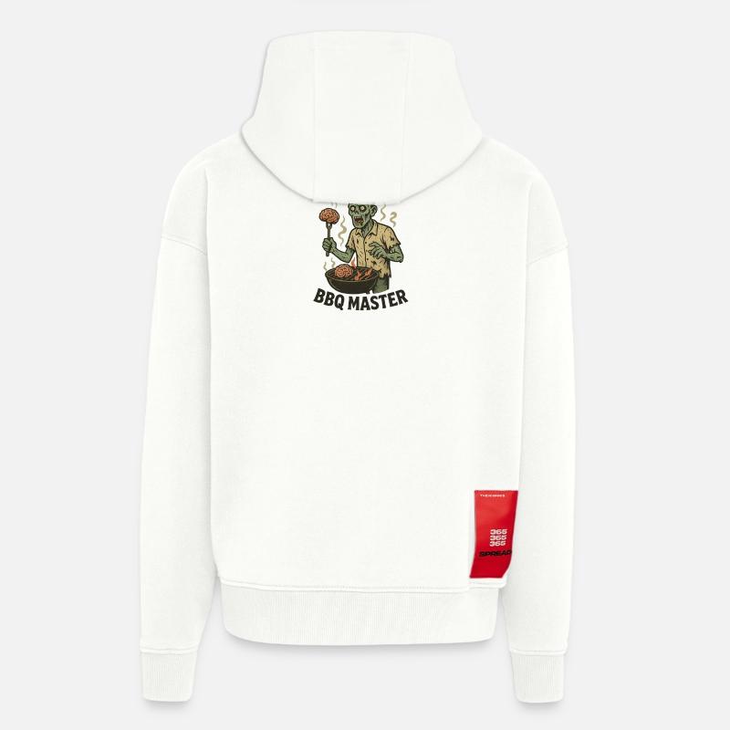 Zombie Grill Master Brain BBQ - Zip Hoodie - made by SPREAD - OFF WHITE