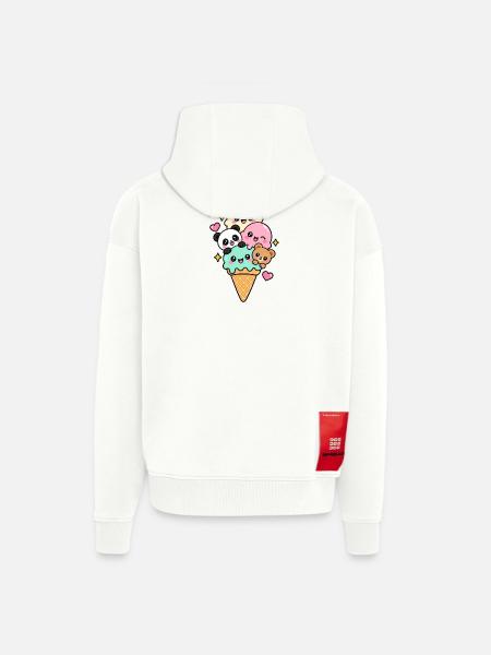 Kawaii-Eiscreme - Zip Hoodie - made by SPREAD - OFF WHITE