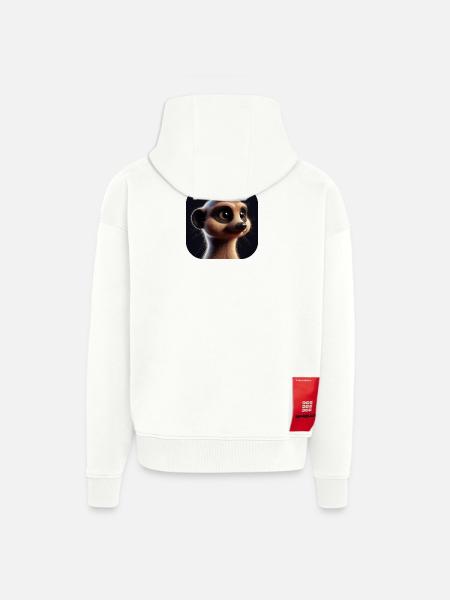 Meerkat in animation style - Zip Hoodie - made by SPREAD - OFF WHITE