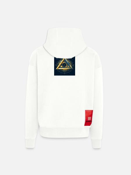 Triangle in the golden ratio - Zip Hoodie - made by SPREAD - OFF WHITE