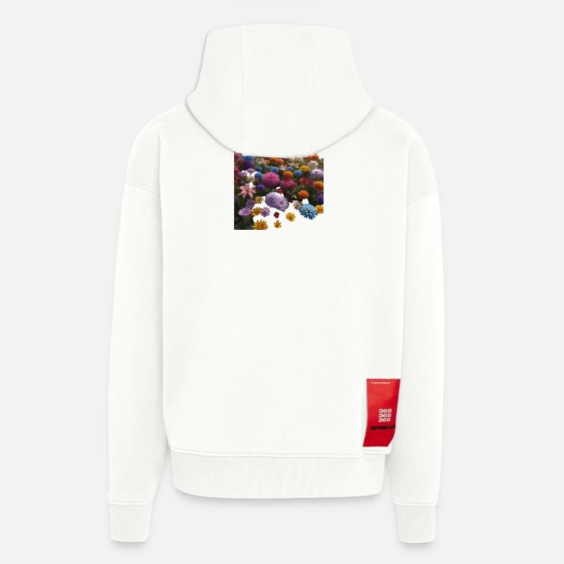 Bunte Blumen - Zip Hoodie - made by SPREAD - OFF WHITE
