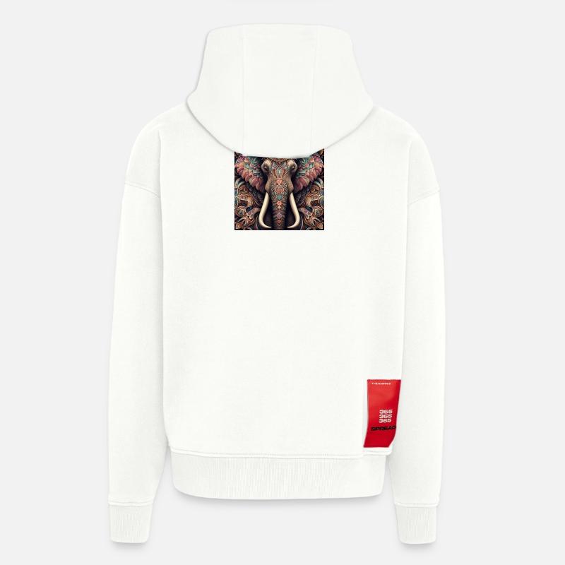 Geschmückter Elefant - Zip Hoodie - made by SPREAD - OFF WHITE
