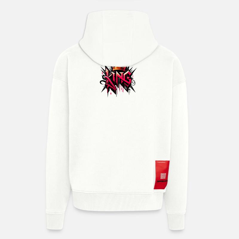 König Graffiti-Krone - Zip Hoodie - made by SPREAD - OFF WHITE