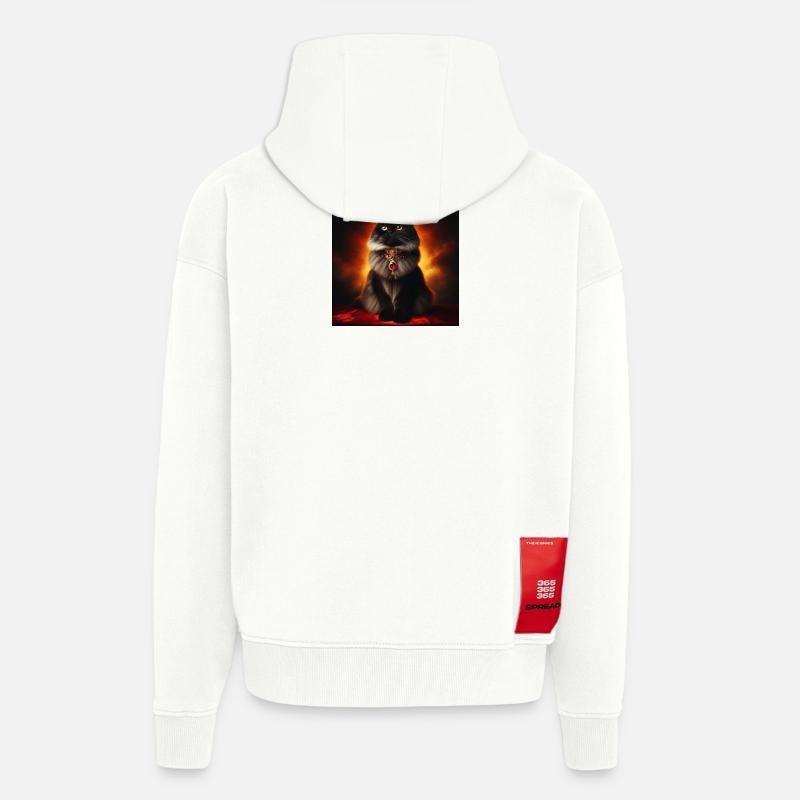 Katze 3 4 - Zip Hoodie - made by SPREAD - OFF WHITE