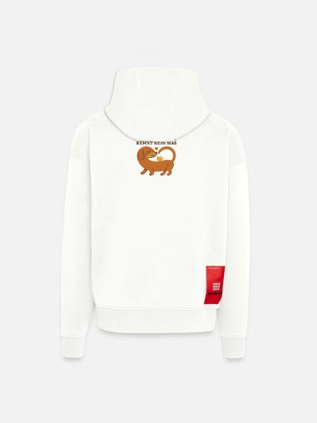 Dackelliebe kennt kein maß - Zip Hoodie - made by SPREAD - OFF WHITE
