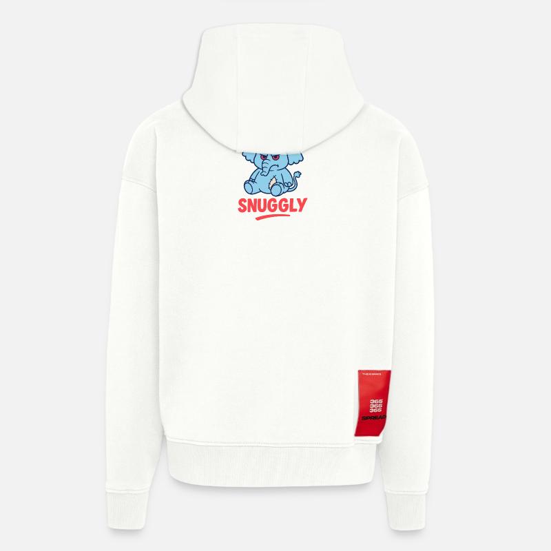 Grumpy Elephant - Zip Hoodie - made by SPREAD - OFF WHITE
