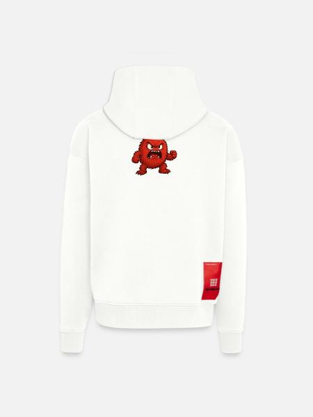 Red rage monster cartoon - Zip Hoodie - made by SPREAD - OFF WHITE