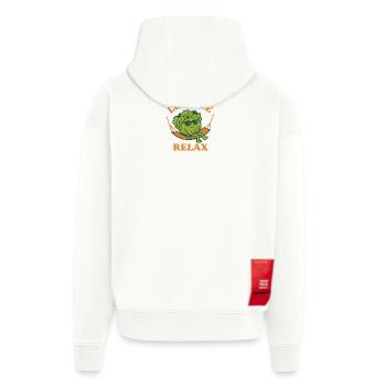 Laitue Relax à Hamaka - Veste à capuche bio épaisse oversize fabriqué en UE - OFF WHITE - Dos