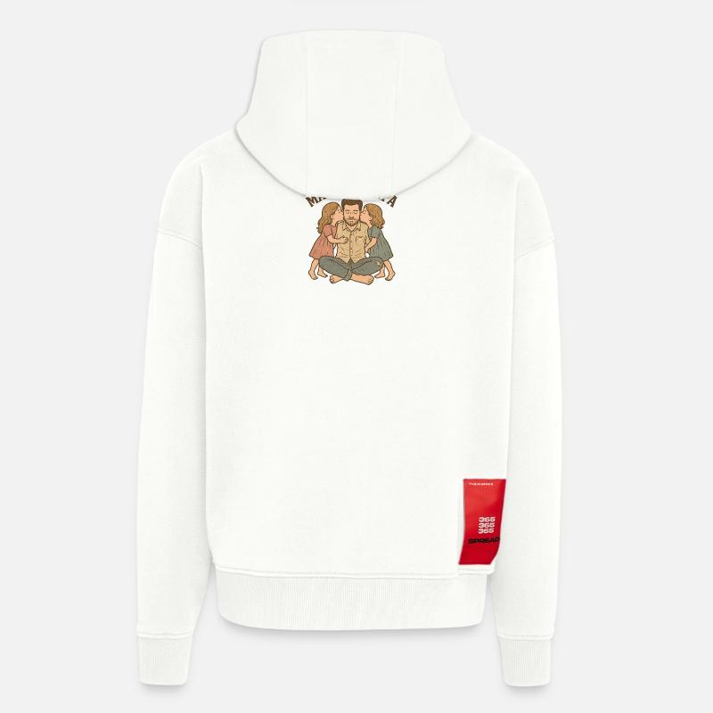 Vaterliebe mit zwei Töchtern - Zip Hoodie - made by SPREAD - OFF WHITE