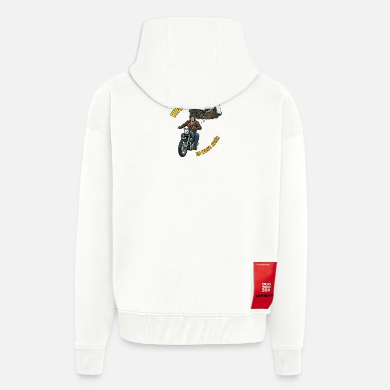 Ich lebe im Flugzeugmodus - Zip Hoodie - made by SPREAD - OFF WHITE