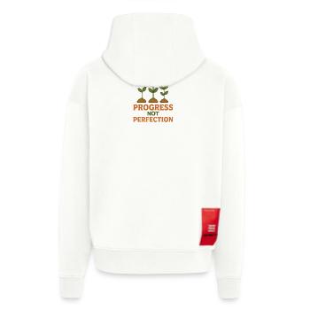 Fortschritt statt Perfektion - Zip Hoodie - made by SPREAD - OFF WHITE - Hinten