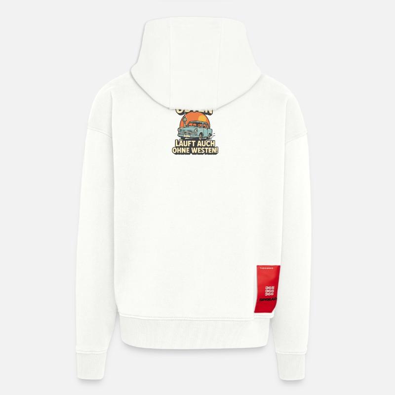 Osten läuft auch ohne Westen - Zip Hoodie - made by SPREAD - OFF WHITE