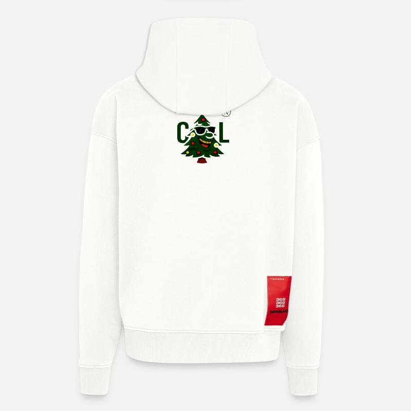 Weihnachtsbaum mit cooler Sonnenbrille - Zip Hoodie - made by SPREAD - OFF WHITE