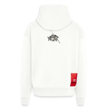 Karpfen Fisch Rute Angeln Ink Vektor - Zip Hoodie - made by SPREAD - OFF WHITE - Hinten