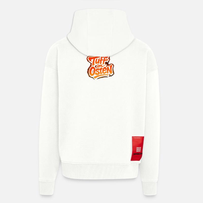 Tuf à l’est - Veste à capuche bio épaisse oversize fabriqué en UE - OFF WHITE
