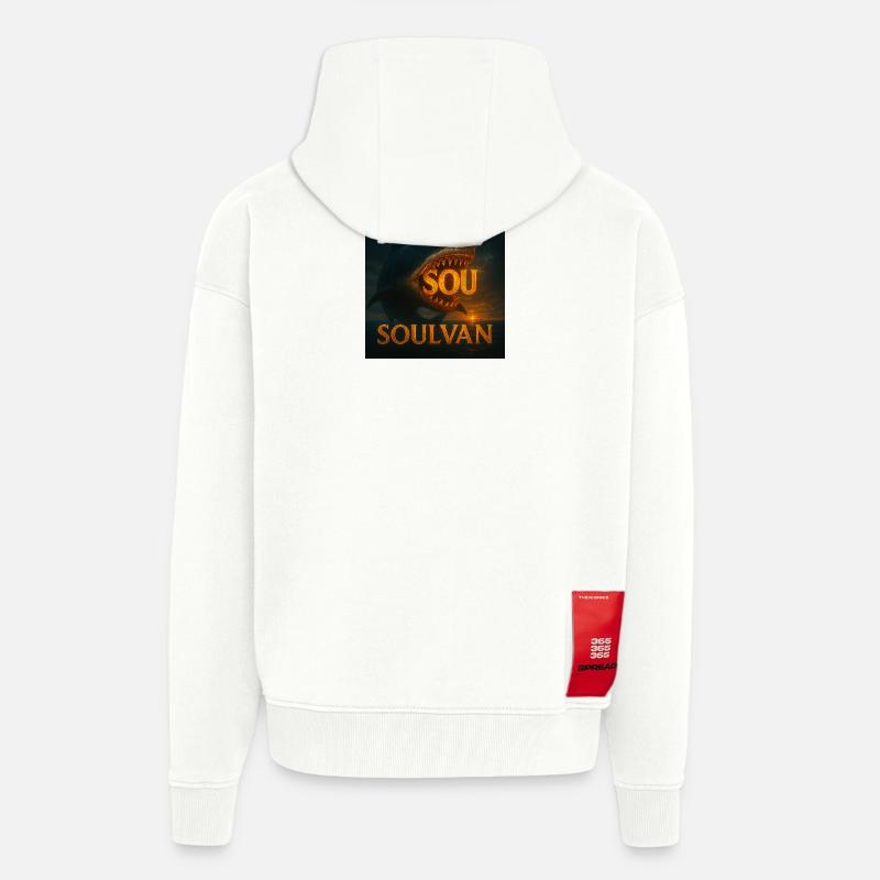 Fireshark Soulvan - Veste à capuche bio épaisse oversize fabriqué en UE - OFF WHITE