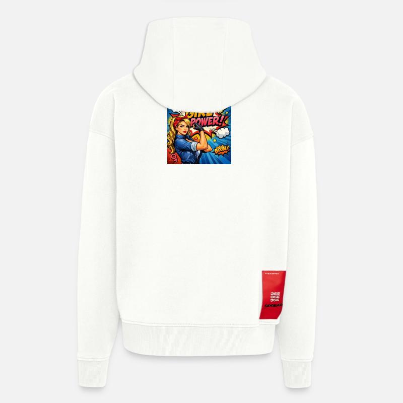 Mädchenkraft Comicheldin - Zip Hoodie - made by SPREAD - OFF WHITE