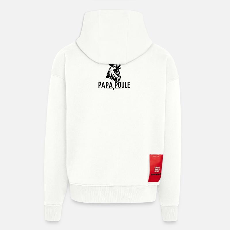 Daddy Hen – Beschützender Daddy - Zip Hoodie - made by SPREAD - OFF WHITE