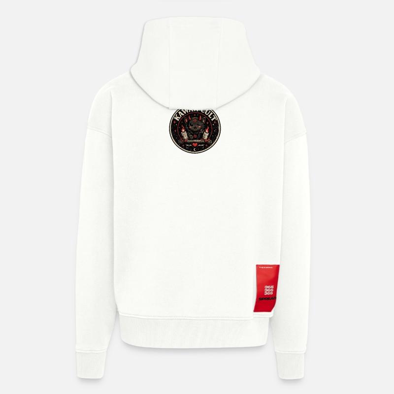 Hell_Cat - Zip Hoodie - made by SPREAD - OFF WHITE