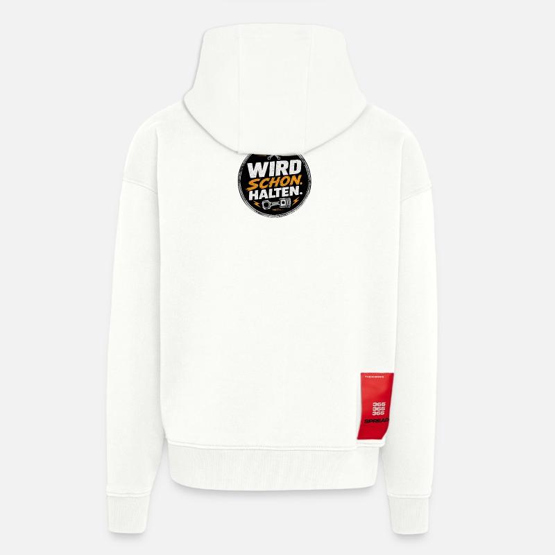 Wird Schon Halten Mechaniker - Zip Hoodie - made by SPREAD - OFF WHITE