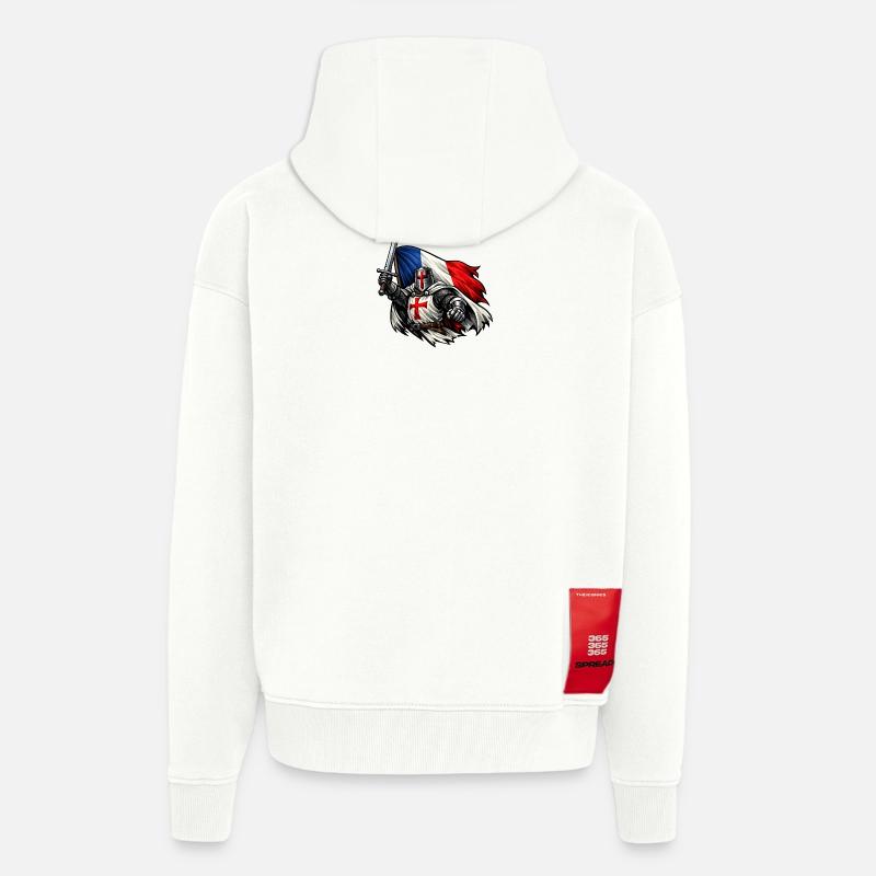 Templar logo - Zip Hoodie - made by SPREAD - OFF WHITE