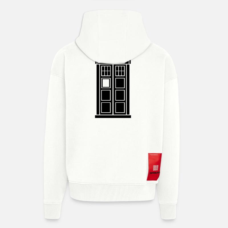 TARDIS - Veste à capuche bio épaisse oversize fabriqué en UE - OFF WHITE