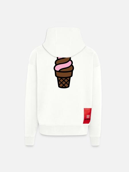 Softeis Eiswaffel Logo - Zip Hoodie - made by SPREAD - OFF WHITE