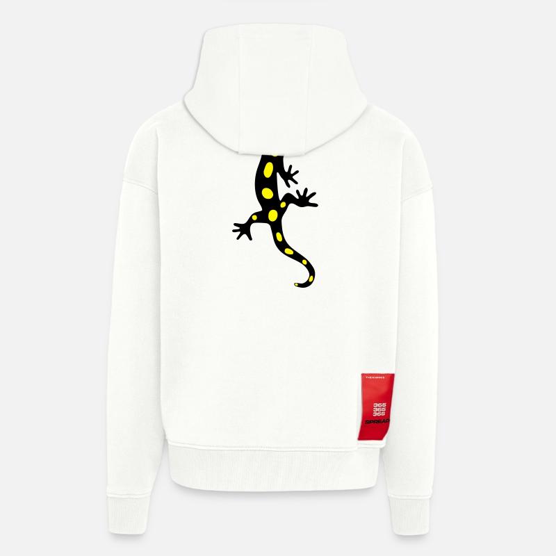 Eidechse Salamander Gecko Feuersalamander - Zip Hoodie - made by SPREAD - OFF WHITE