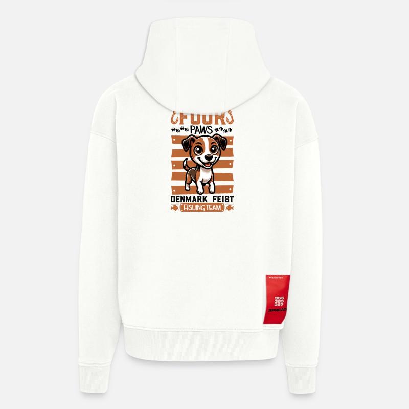 Pêche et Danemark Feist - Veste à capuche bio épaisse oversize fabriqué en UE - OFF WHITE
