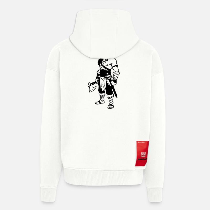 Orc - Veste à capuche bio épaisse oversize fabriqué en UE - OFF WHITE