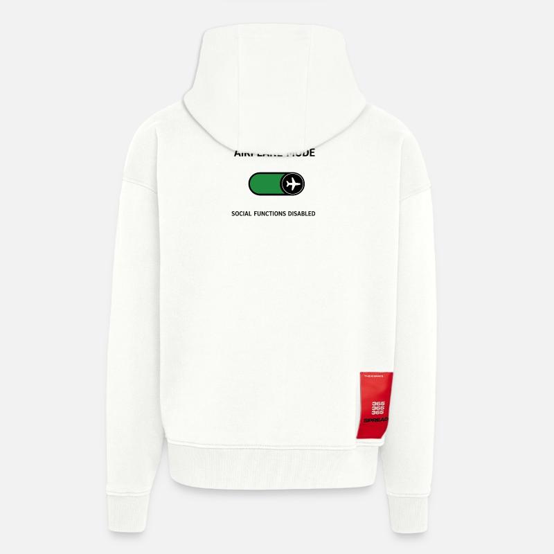 AIRPLANE MODE | Social Functions Disabled - Zip Hoodie - made by SPREAD - OFF WHITE