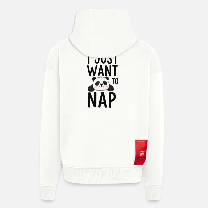 Panda Nickerchen Schlafmodus - Zip Hoodie - made by SPREAD - OFF WHITE