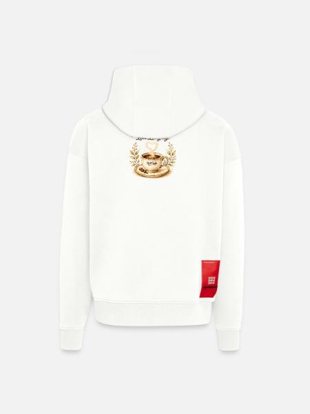 coffe_ist_my_live_language - Zip Hoodie - made by SPREAD - OFF WHITE
