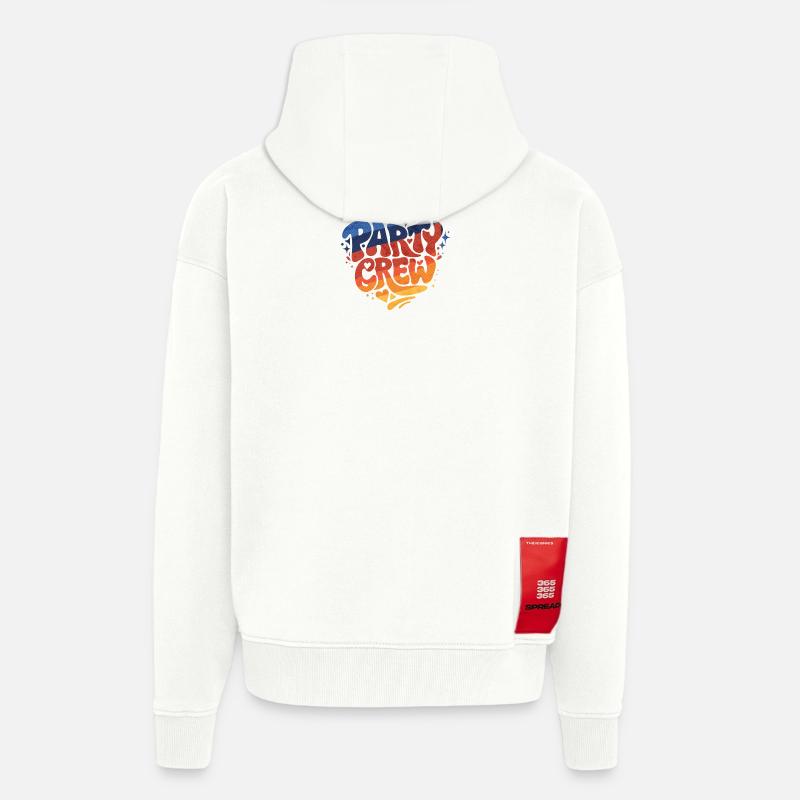 Party Crew Herz Gradient - Zip Hoodie - made by SPREAD - OFF WHITE