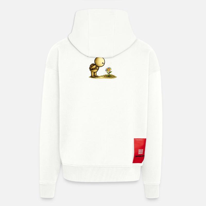 Der kleine Gedanke | Entdecke das Schöne - Zip Hoodie - made by SPREAD - OFF WHITE