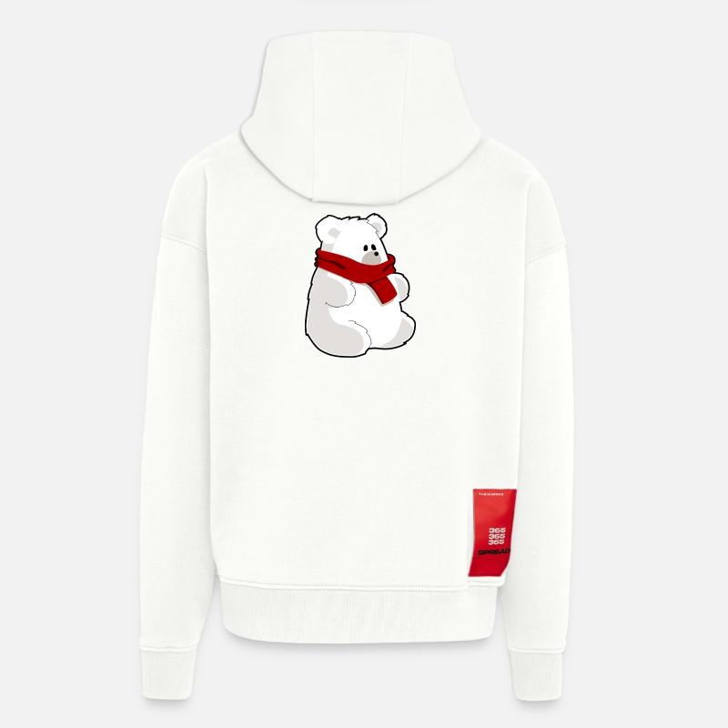 icebear - Zip Hoodie - made by SPREAD - OFF WHITE