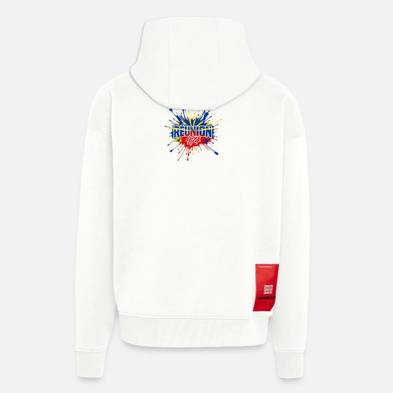 Splash Flag Reunion 974 - Zip Hoodie - made by SPREAD - OFF WHITE