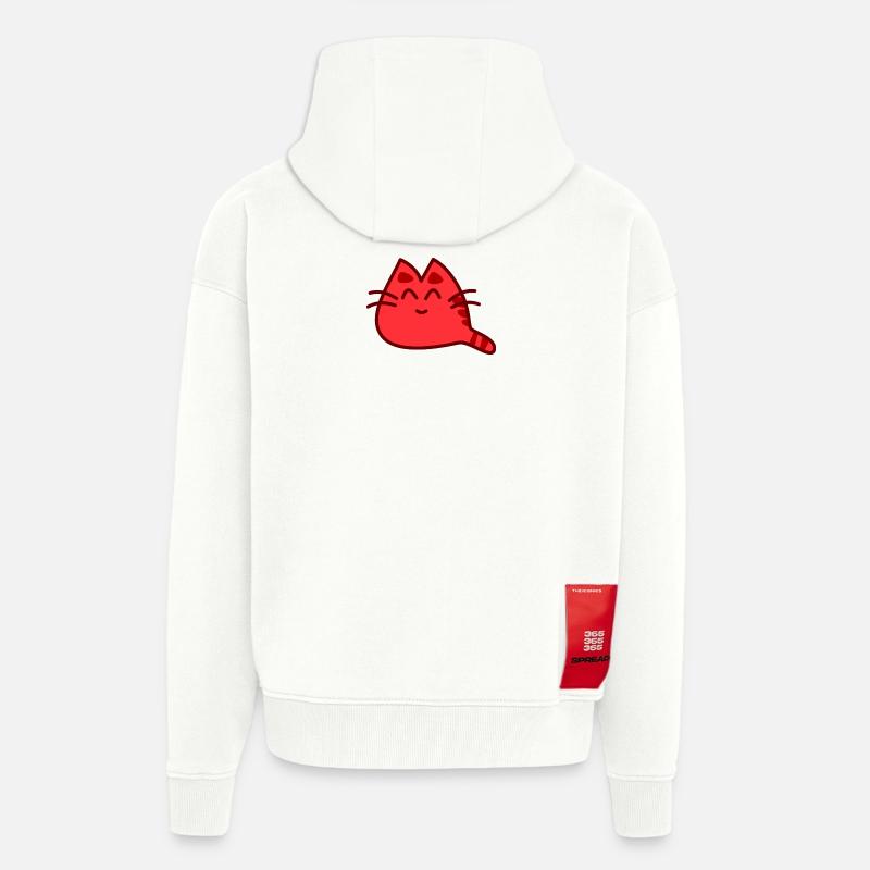 Chat chat de - Veste à capuche bio épaisse oversize fabriqué en UE - OFF WHITE