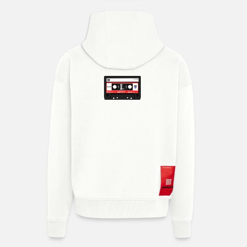 cassette compacte - Veste à capuche bio épaisse oversize fabriqué en UE - OFF WHITE