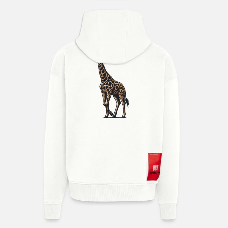 Giraffe - Zip Hoodie - made by SPREAD - OFF WHITE