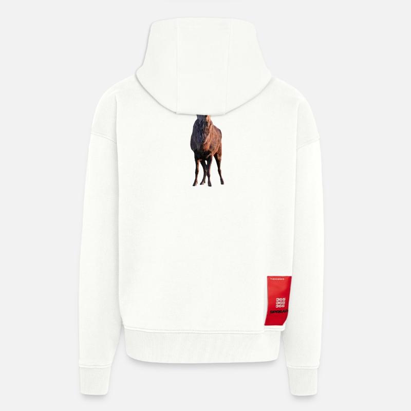 Röhrender Hirsch - Zip Hoodie - made by SPREAD - OFF WHITE