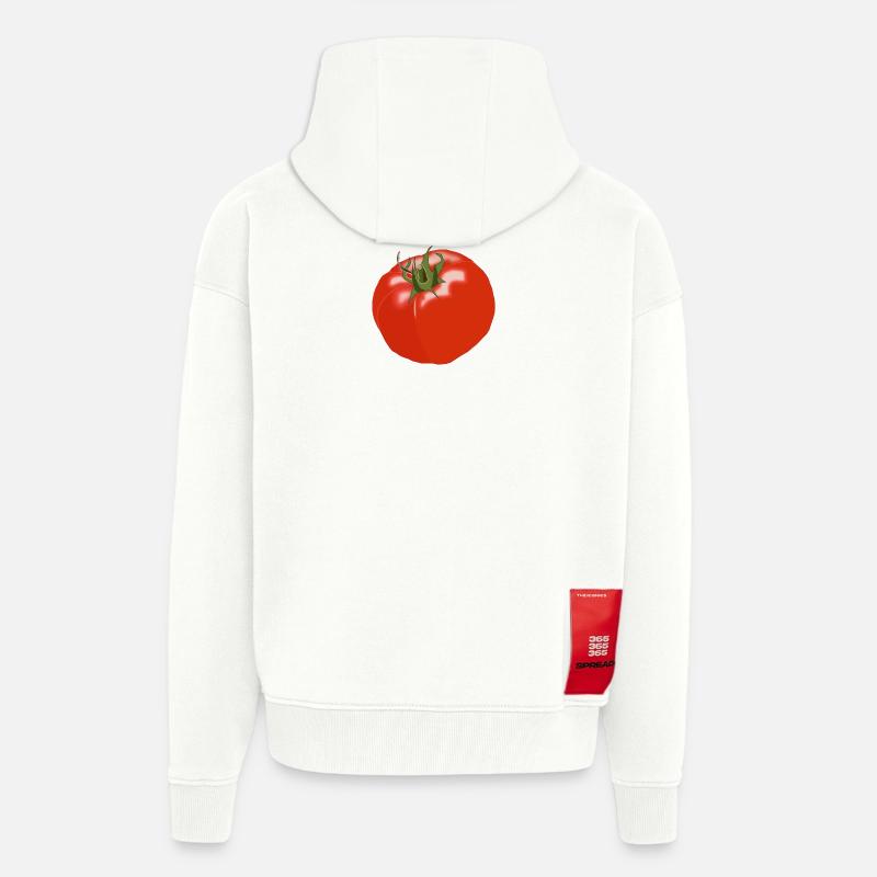 tomate tomates tomate légume vegetables5 - Veste à capuche bio épaisse oversize fabriqué en UE - OFF WHITE
