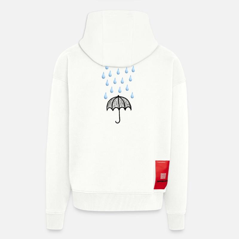 umbrella - Zip Hoodie - made by SPREAD - OFF WHITE