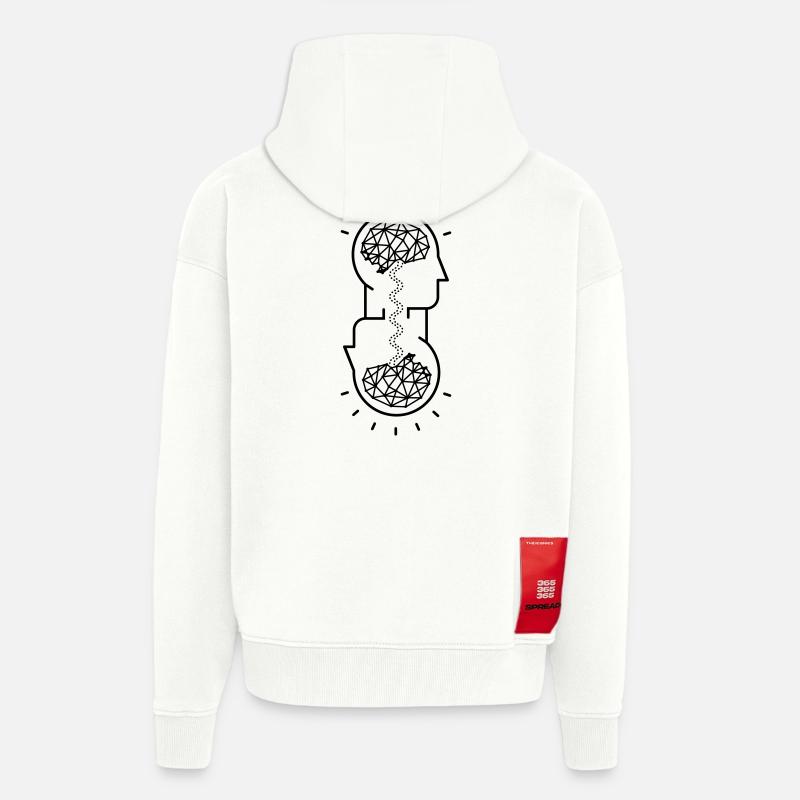 Telepathie - Zip Hoodie - made by SPREAD - OFF WHITE