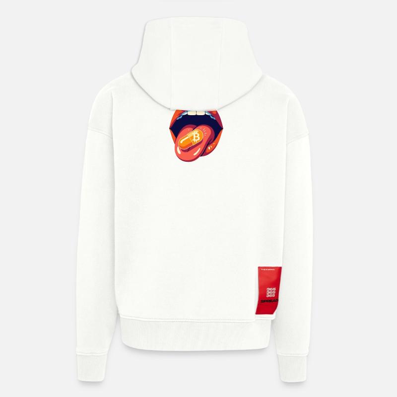 bitcoin orangepill basic - Zip Hoodie - made by SPREAD - OFF WHITE