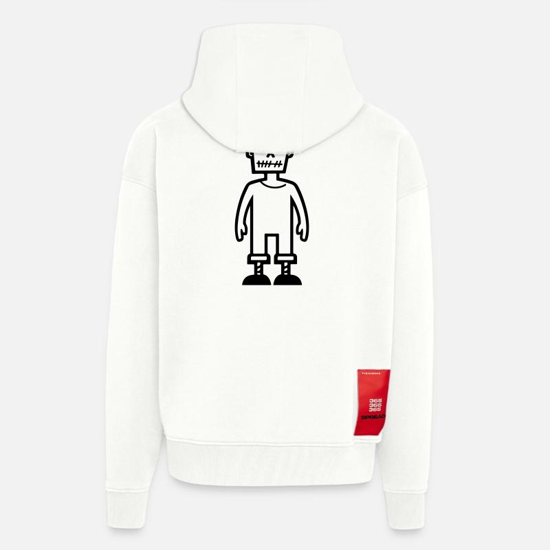 Zombie - Heavyweight oversized organic hættejakke made in EU - OFF WHITE