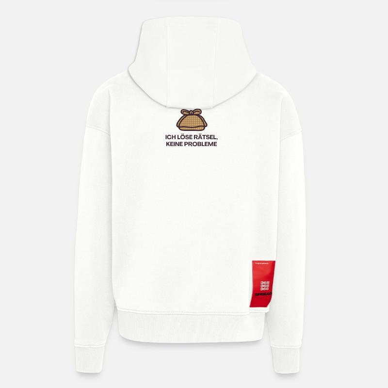I solve puzzles, no problems - Zip Hoodie - made by SPREAD - OFF WHITE
