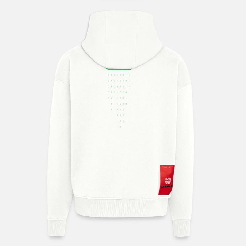 Cloud rain code - Zip Hoodie - made by SPREAD - OFF WHITE