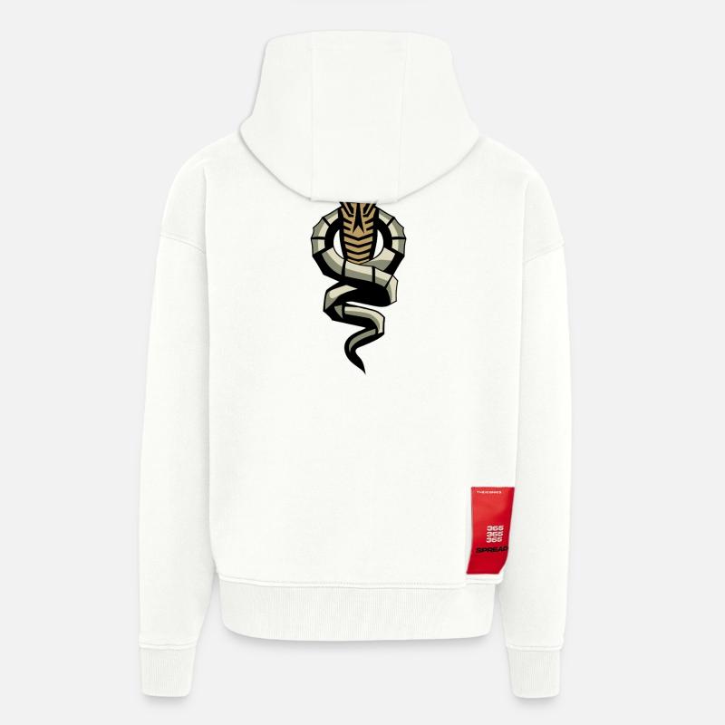 SNAKE LEVEL 3 - Zip Hoodie - made by SPREAD - OFF WHITE